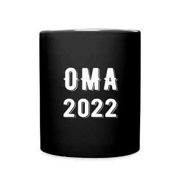 Oma 2022 - Werdende Oma - Tasse einfarbig - Schwarz - Vorne