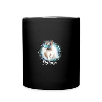 skihase ,blau,skifahren,ski,hase,schnee - Tasse einfarbig - Schwarz - Vorne