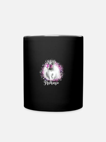 skihase ,rosa,skifahren,ski,hase,hase mit brille - Tasse einfarbig - Schwarz