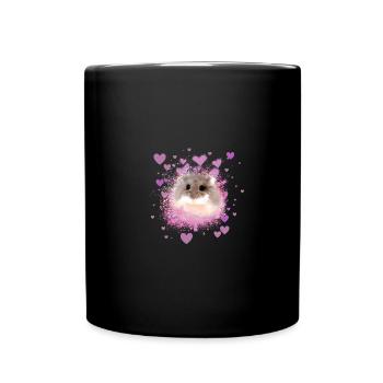 zwerghamster,hamster,pink,graffiti,malerei - Tasse einfarbig - Schwarz - Vorne