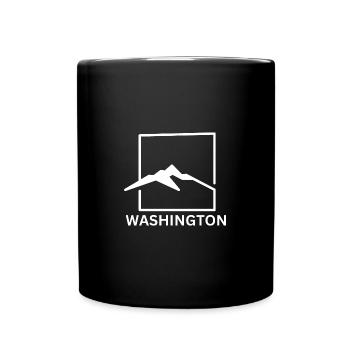Randonnée Washington Minimalistic Mountains Nature - Mug uni - noir - Devant