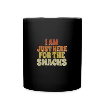 Baseball I'm Just Here For The Snacks Vintage - Full Colour Mug - black - Front