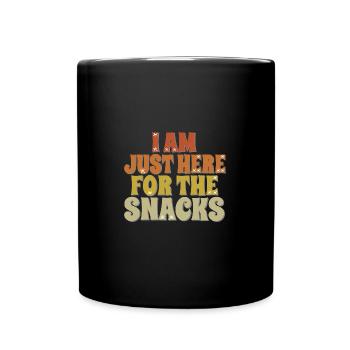 Baseball I'm Just Here For The Snacks Vintage - Full Colour Mug - black - Front