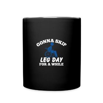 Leg Day Funny Handicap Workout Gym Amputé - Mug uni - noir - Devant