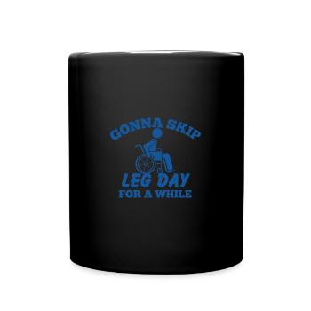 Leg Day Funny Handicap Workout Gym Amputé - Mug uni - noir - Devant