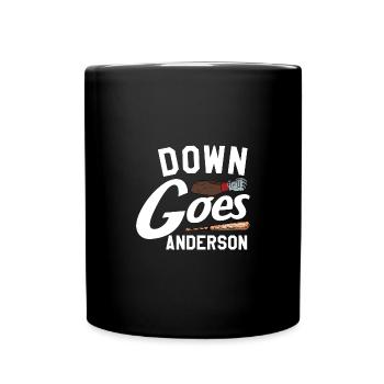 Down Goes Anderson Viral Baseball - Mug uni - noir - Devant