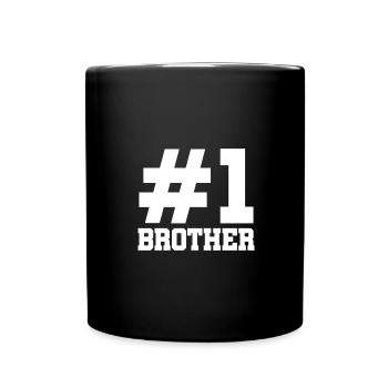 Bruderherz Bester Bruder der Welt Geschenkidee - Tasse einfarbig - Schwarz - Vorne