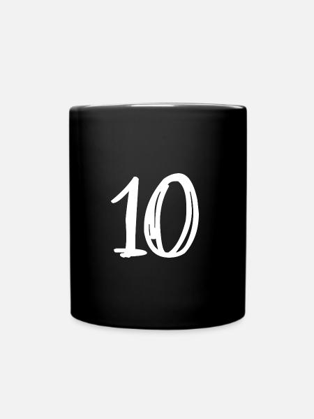 10 ANS. 10e ANNIVERSAIRE. ANNIVERSAIRE 10 ANS. 10 - Mug uni - noir