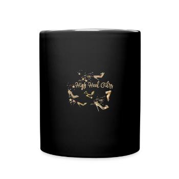 High Heels, Girls,Shoes, Gold,Girls - Full Colour Mug - black - Front