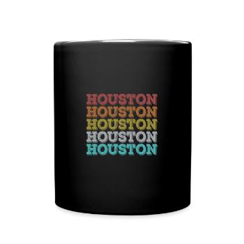 Houston Retro - Full Colour Mug - black - Front