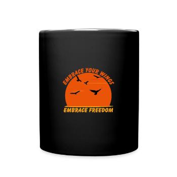 Freedom Nature Hiking Traveler - Tasse einfarbig - Schwarz - Vorne