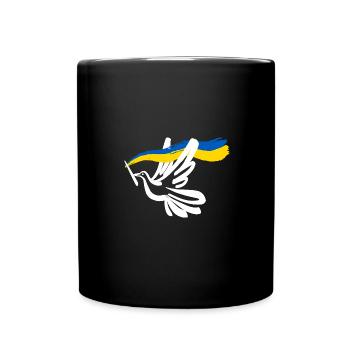 Solidarity and peace for Ukraine - Full Colour Mug - black - Front
