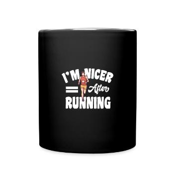 Motif marathon pour coureurs et joggeurs - Mug uni - noir - Devant