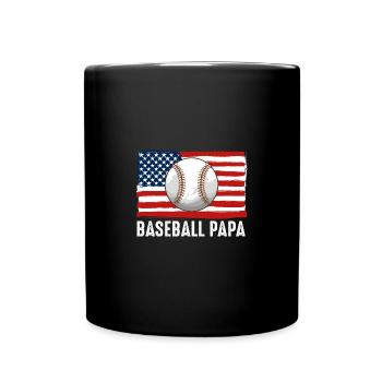 Lustiger Sprichwort Baseball Papa Tee Trainer Vath - Tasse einfarbig - Schwarz - Vorne