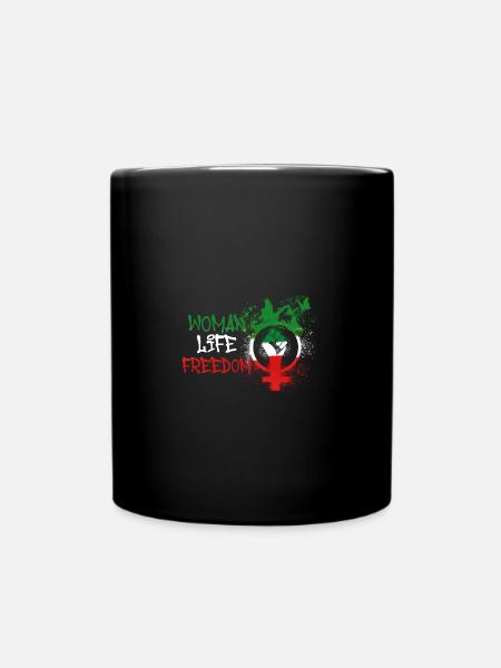 women life freedom,freiheit,iran,schmetterlinge - Tasse einfarbig - Schwarz