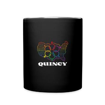 Quincy Pride Month Pride Flag LGBT Community LGBTQ - Tasse einfarbig - Schwarz - Vorne