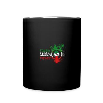 frauen leben freiheit ,schmetterlinge,iran,symbol - Tasse einfarbig - Schwarz - Vorne