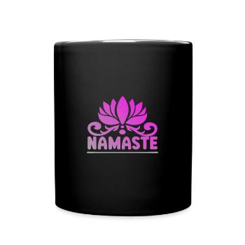 Yoga Gansha Namaste Sanskrit Namaste Meditation - Tasse einfarbig - Schwarz - Vorne