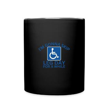 Leg Day Funny Handicap Workout Gym Amputé - Mug uni - noir - Devant