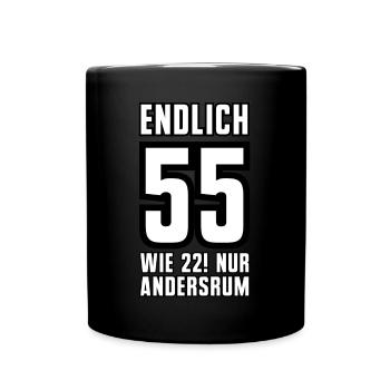 Enfin 55 comme 22 seulement l’autre anniversaire de l’anniversaire - Mug uni - noir - Devant