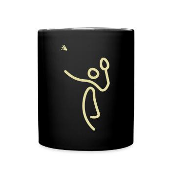 Badminton StickMänchen - Full Colour Mug - black - Front