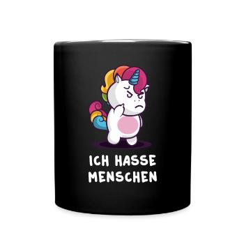 Je déteste les gens - Mug uni - noir - Devant
