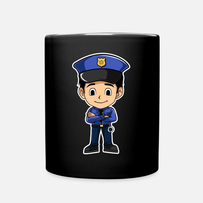 police - Full Colour Mug - black