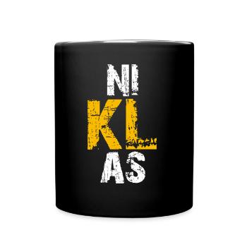 Niklas - Tasse einfarbig - Schwarz - Vorne