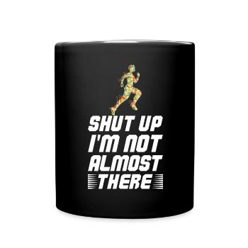 Läufer Marathon Halbmarathon - Marathontraining - Tasse einfarbig - Schwarz - Vorne