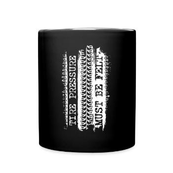wheel profile track tire pressure cyclist funny funny - Full Colour Mug - black - Front