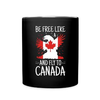 Drapeau du Canada Feuille d’érable Drapeau canadien Canada - Mug uni - noir - Devant