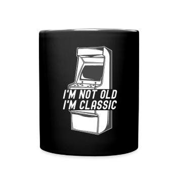 Nicht alt, ich bin klassisch Arcade-Spiele-Konsole - Tasse einfarbig - Schwarz - Vorne