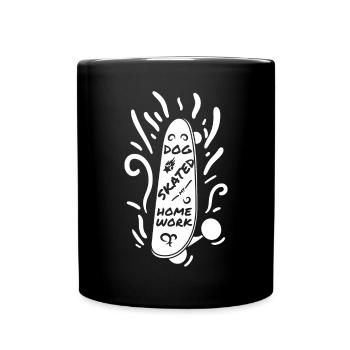 Funny skateboarding phrase - Full Colour Mug - black - Front