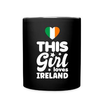 Irland Flagge Urlaub Spruch Irische Fahne Dublin - Tasse einfarbig - Schwarz - Vorne