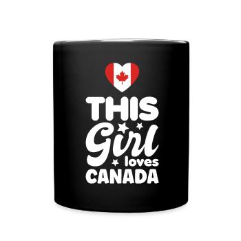 Drapeau du Canada Feuille d’érable Drapeau canadien Canada - Mug uni - noir - Devant