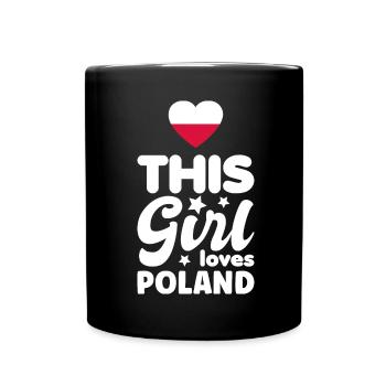Poland Flag Used Look Polska Polish Flag - Full Colour Mug - black - Front