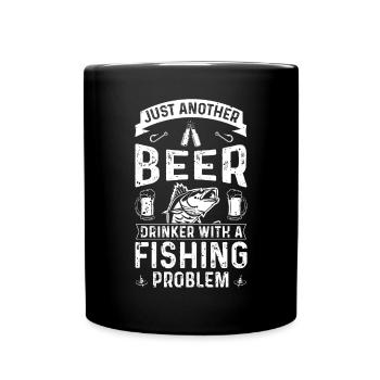 Juste un autre buveur de bière avec un problème de pêche - Mug uni - noir - Devant
