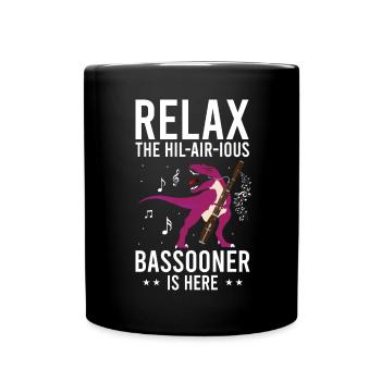 Bassoonist for bassoon orchestra and bassoonist - Full Colour Mug - black - Front