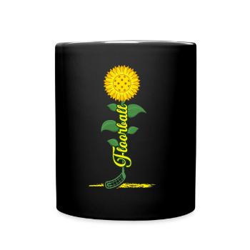 Floorball Unihockey FLOORBALL-Sommer Floorballer - Tasse einfarbig - Schwarz - Vorne