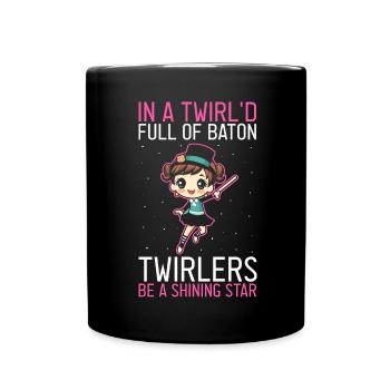 Stocktanz Design für Stabtänzerin - Tasse einfarbig - Schwarz - Vorne