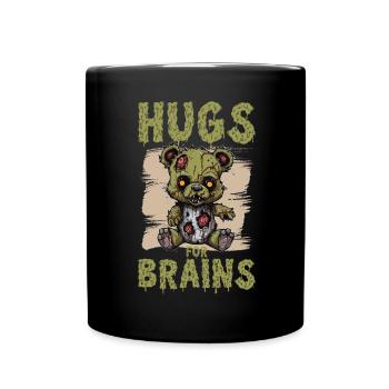 Zombie Teddy Halloween Horror Monster Hugs - Full Colour Mug - black - Front