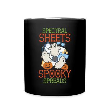 Spectral Leaves Spooky Spreads Creepy - Full Colour Mug - black - Front