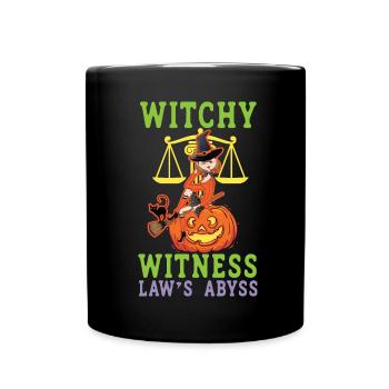 L’abîme de Witchy Witness Law Avocat effrayant Hal - Mug uni - noir - Devant