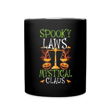 Spooky laws mystical clause creepy - Full Colour Mug - black - Front