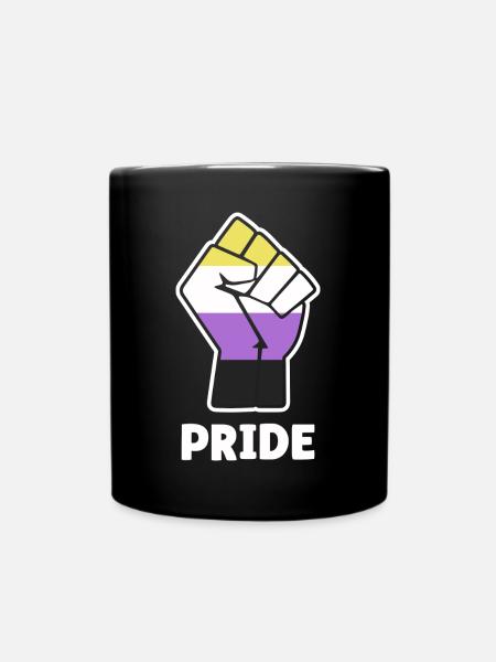 Stolz Nichtbinär Stolz Faust Design für Equality - Tasse einfarbig - Schwarz