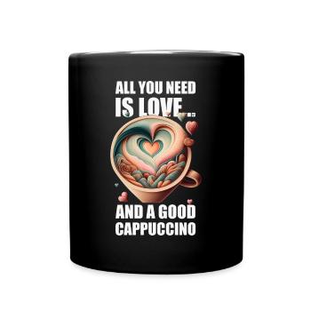 Good Cappuccino - Full Colour Mug - black - Front