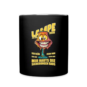 Lampe aus den 70ern. Ich glüh gern vor, ich geh... - Tasse einfarbig - Schwarz - Vorne