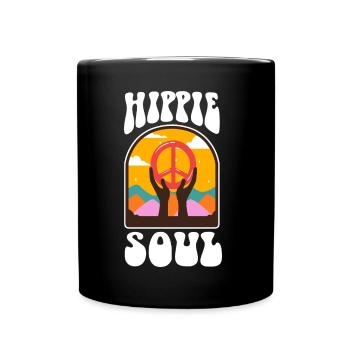 Âme hippie - Mug uni - noir - Devant