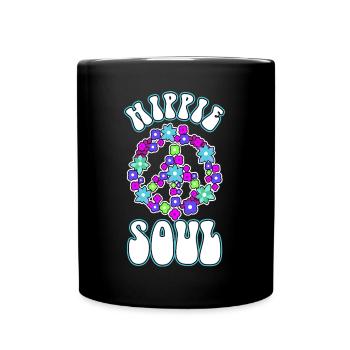 Âme hippie - Mug uni - noir - Devant