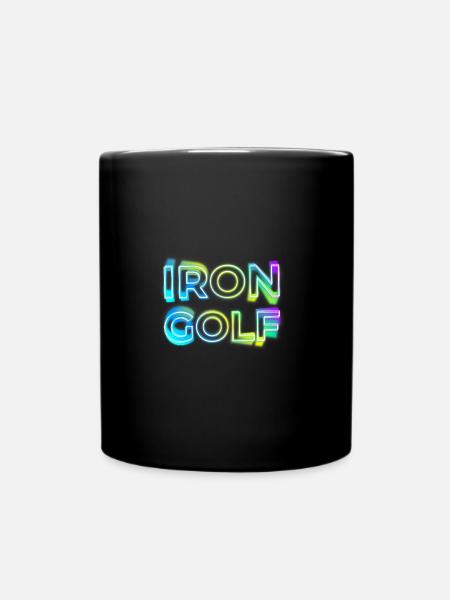 EISEN GOLF 80s 90s NEON GOLFER RETRO SPRUCH MOTIVE - Tasse einfarbig - Schwarz